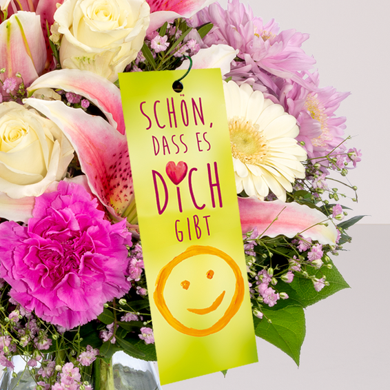 Blumenstecker „Schön, dass es dich gibt“