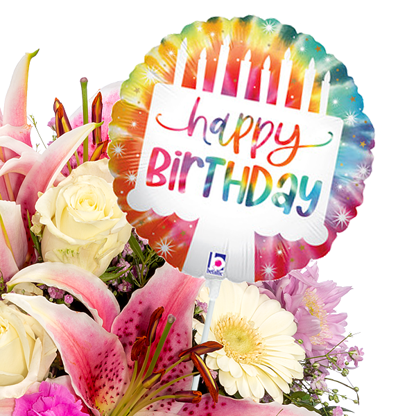 Folienballon Stecker "Happy Birthday"