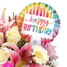 Folienballon Stecker "Happy Birthday"