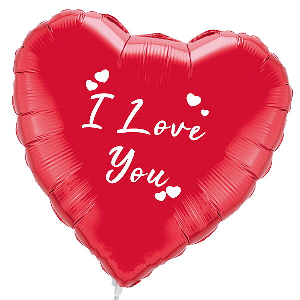 Folienballon Stecker Herz "I love You"