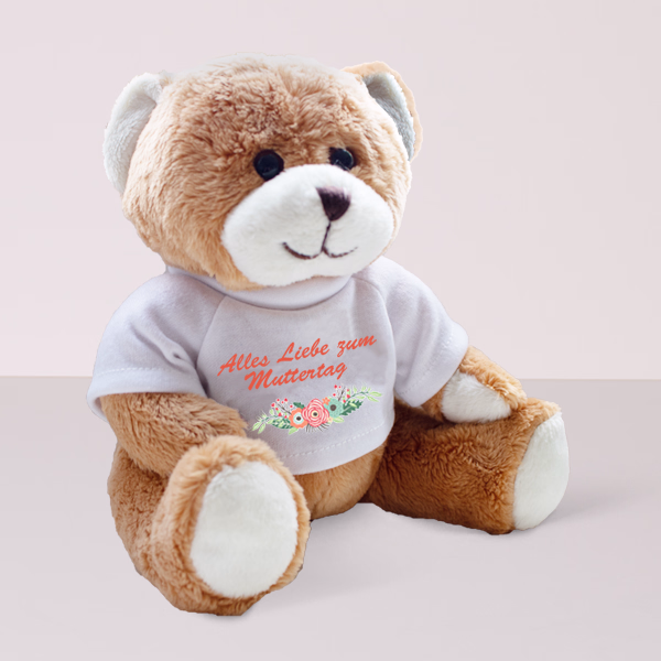 Bär mit T-Shirt „Alles Liebe zum Muttertag “ (28cm)