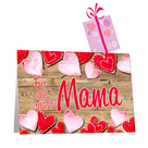 Aufstellkarte "Für die beste Mama" mit Aufstecker