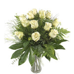 12 white roses