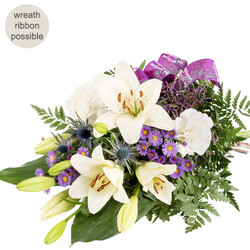 Sympathy with lilac ribbon Sympathy with lilac ribbon