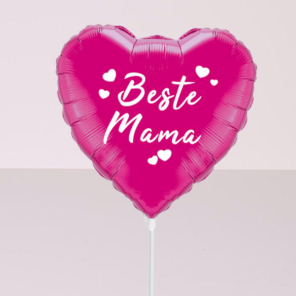Folienballonherz-Stecker „Beste Mama"