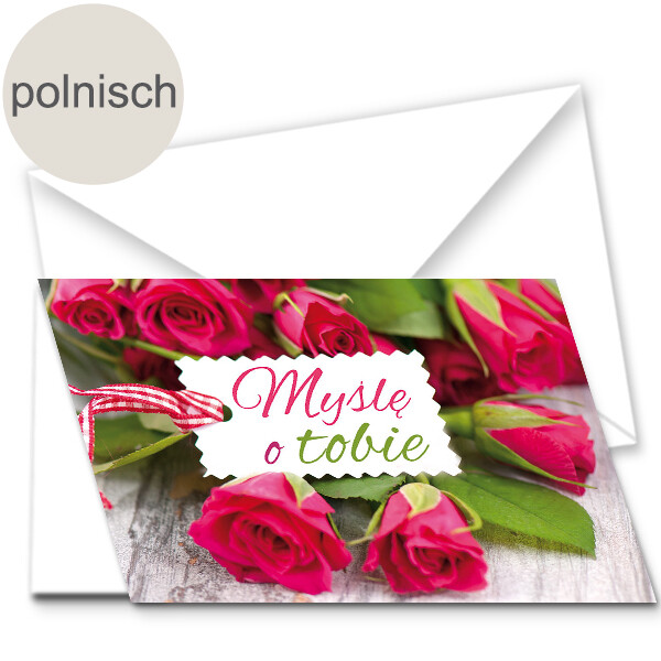 Polnische Motivkarte: "Ich denk an Dich"
