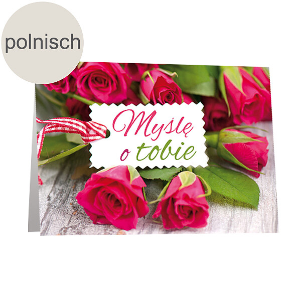 Polnische Motivkarte: "Ich denk an Dich"