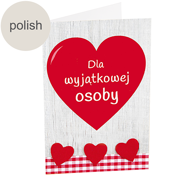 Polish Greeting Card: "For a special person"