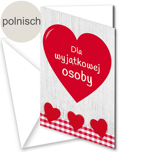 Polnische Motivkarte: "Für einen besonderen Menschen"