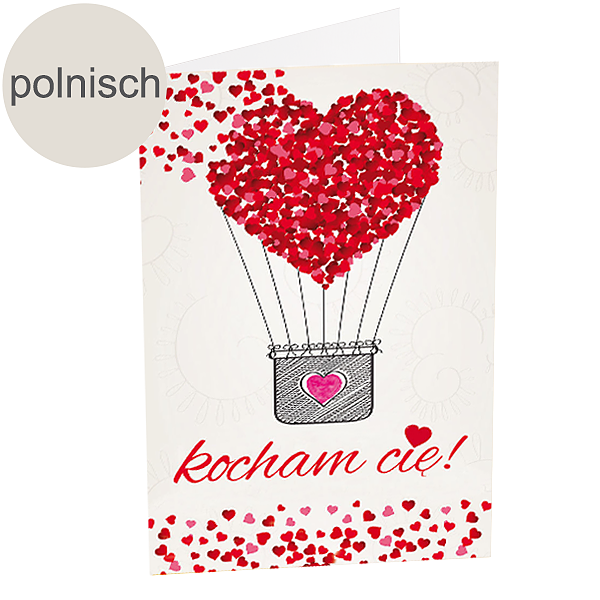 Polnische Motivkarte: "Ich liebe Dich"