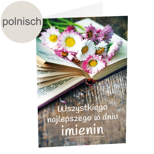 Polnische Motivkarte: "Alles Gute zum Namenstag"
