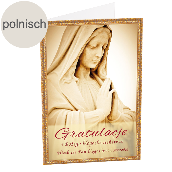 Polnische Motivkarte: Herzlichen Glückwunsch und Gottes Segen!