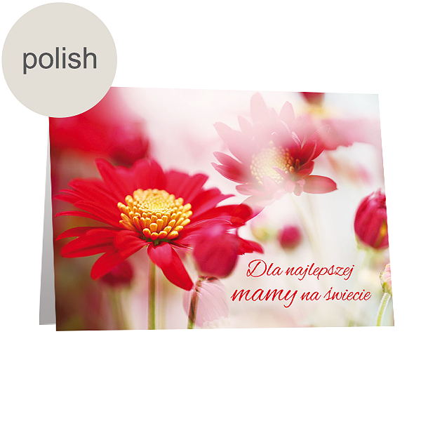 Polish Greeting Card: "Best Mother"