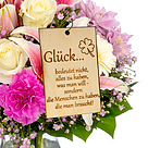 Wooden card "Glück" (happiness)