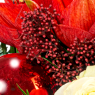 Flower Bouquet Weihnachten with vase & 2 Ferrero Rocher