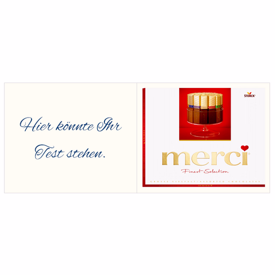 Ihr Text für die Innenseite der Merci