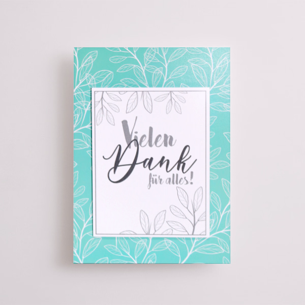 3D-Greeting Card „Vielen Dank für alles“