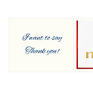 Personal greeting card with Merci: Danke (250g)