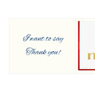 Personal greeting card with Merci: Danke (250g)