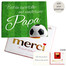 Personal greeting card with Merci: Wunderbarer Papa (250 g)