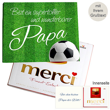 Persönliche Grußkarte mit Merci: Wunderbarster Papa (250g)