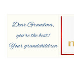 Personal greeting card with Merci: Tollste Oma (250 g)