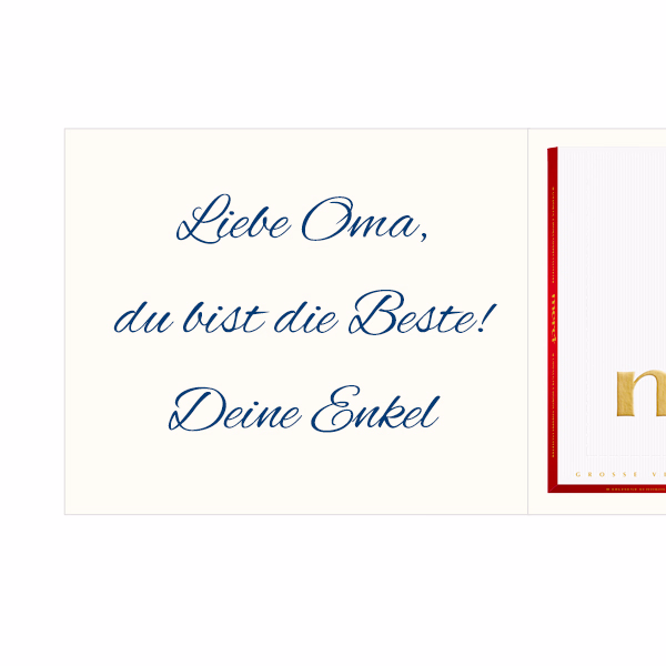 Persönliche Grußkarte mit Merci: Tollste Oma (250 g)
