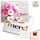 Personal greeting card with Merci: Tollste Oma (250g)
