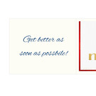Personal greeting card with Merci: Gute Besserung (250g)