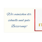 Persönliche Grußkarte mit Merci: Gute Besserung (250g)