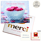 Personal greeting card with Merci: Gute Besserung (250g)