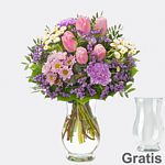 Blumenstrauß Frühlingszeit mit Vase
