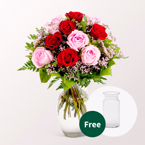 Rose Bouquet Harmony with vase