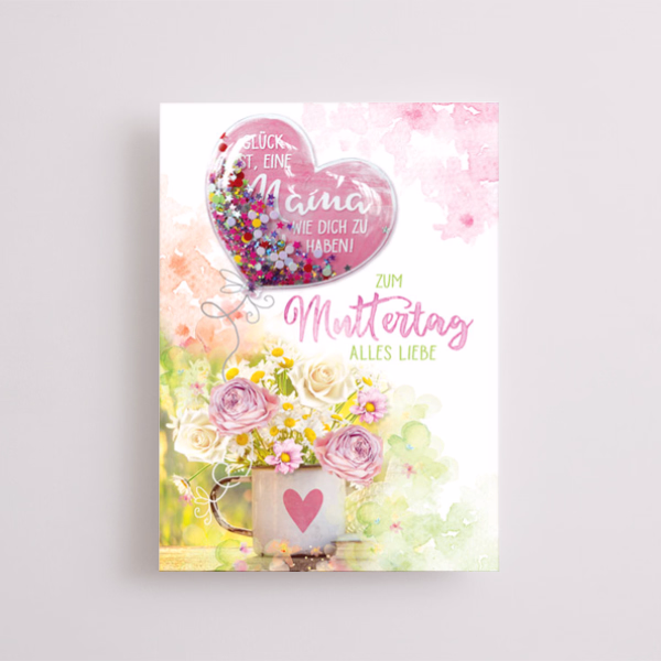 Motivkarte „Glück ist, eine Mama wie Dich zu haben“