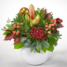Blumenstrauß Weihnachtsmorgen mit Vase & 2 Ferrero Rocher