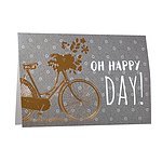 Greeting Card "Oh Happy Day" gold-colored embossing