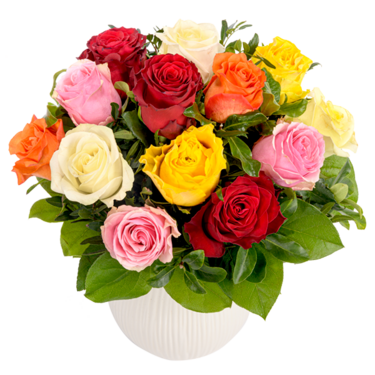 Bouquet of mixed coloured roses Bouquet of mixed coloured roses