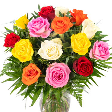 Bouquet of mixed coloured roses Bouquet of mixed coloured roses