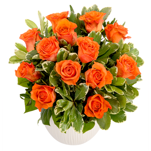 Oranger Rosenstrauß
