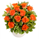 Bouquet of orange roses