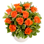 Bouquet of orange roses