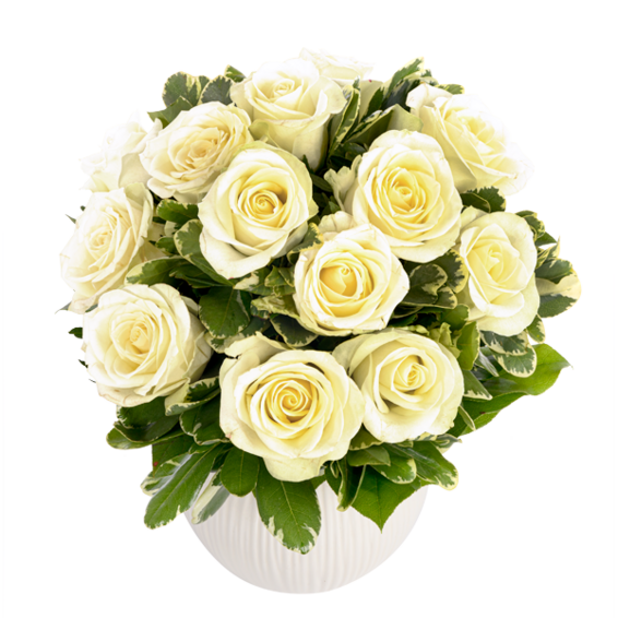 Weißer Rosenstrauß