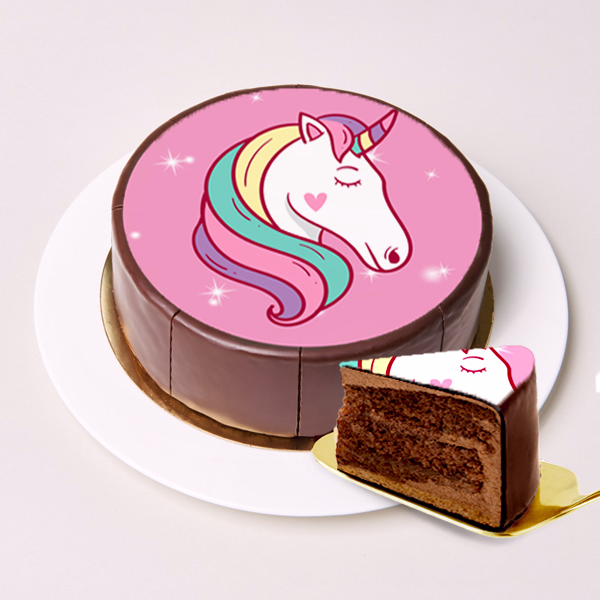 Dessert-Motiv-Torte Einhorn