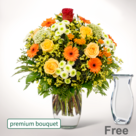 Premium Bouquet "Zum Geburtstag" with Vase