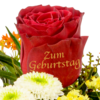 Premiumstrauß „Zum Geburtstag“ mit Premiumvase & Ferrero Giotto 3er