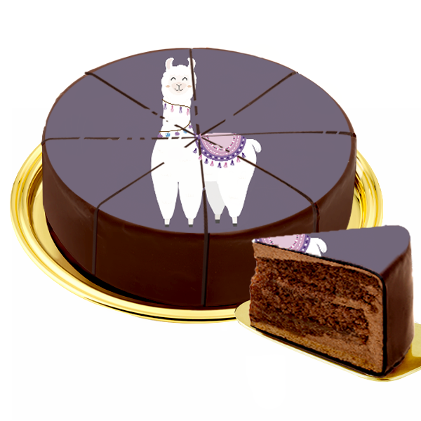 Dessert-Motiv-Torte "Lama"