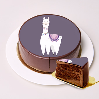 Dessert-Motiv-Torte Lama