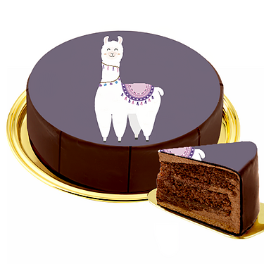 Dessert-Motiv-Torte "Lama"