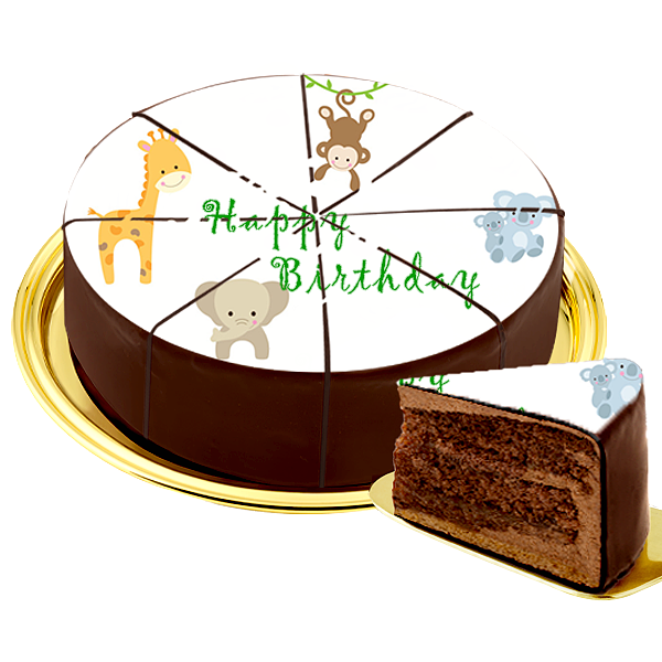 Dessert-Motiv-Torte "Zootiere"