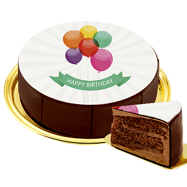 Dessert-Motiv-Torte „Happy Birthday“
